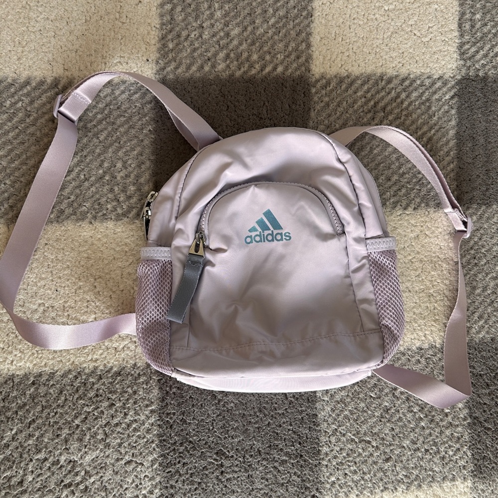 Adidas mini backpack purple lavender lilac